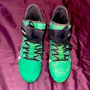 Green black Nike cleats size 7